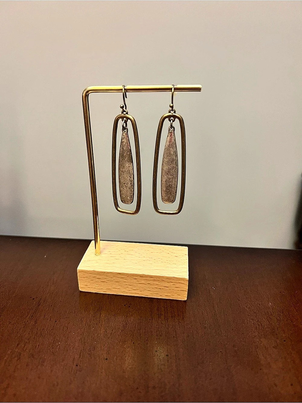 Gold & Silver Drop Earrings